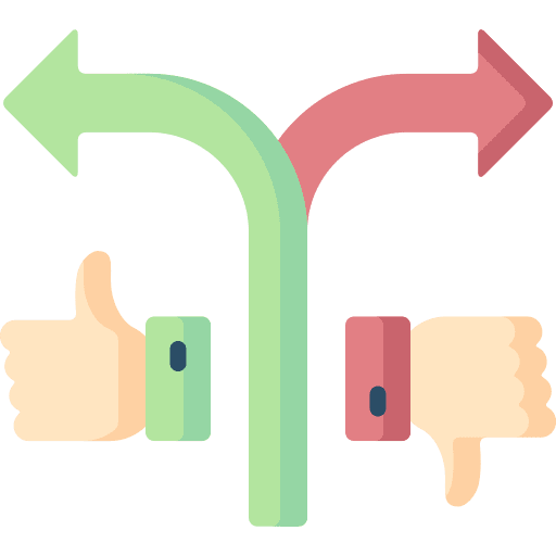 Decision select decision arrows icon