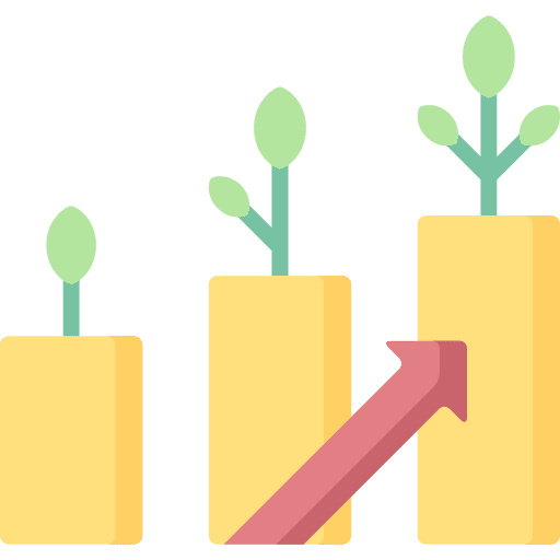 Growth business and finance growth growth chart icon