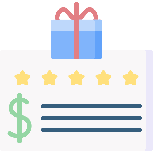 Loyalty card credit reward points money icon