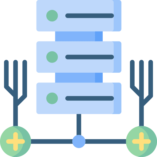 Big data server database computer icon