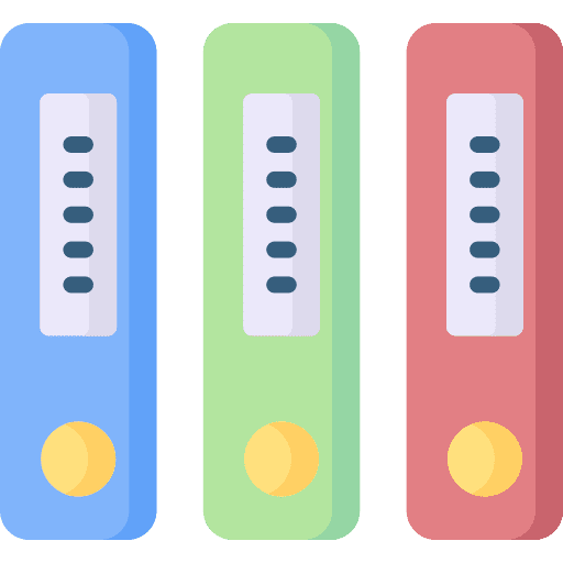 Binder document files and folders office material icon