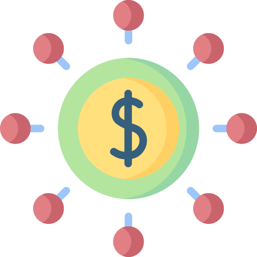 Dollar coin partnership dollar icon