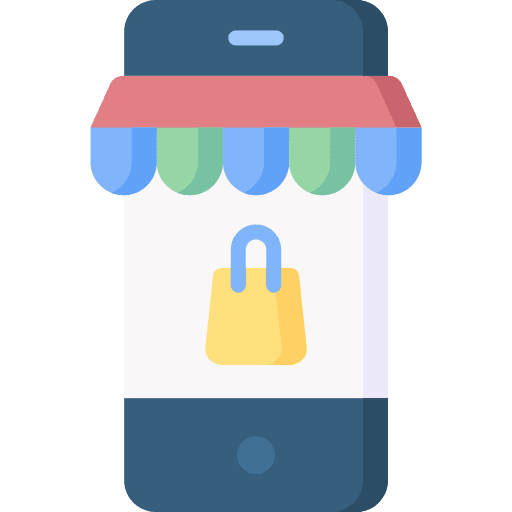 Online shopping shopping bag commerce and shopping online shop icon