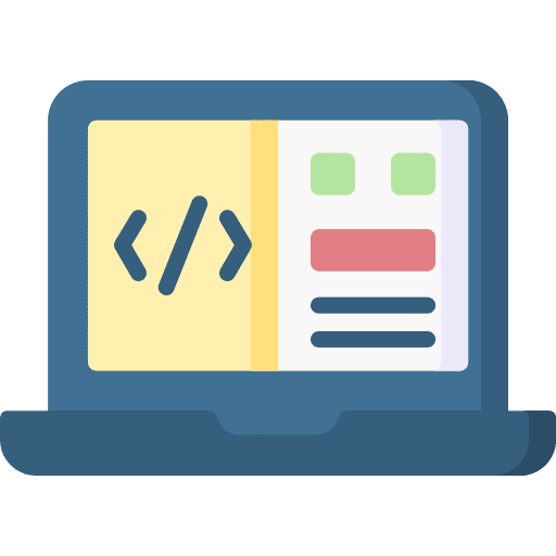 Web development web development code seo and web icon