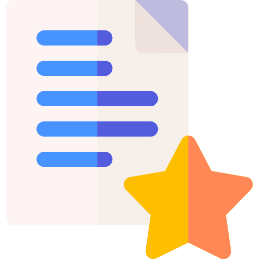 Favorite file document star icon