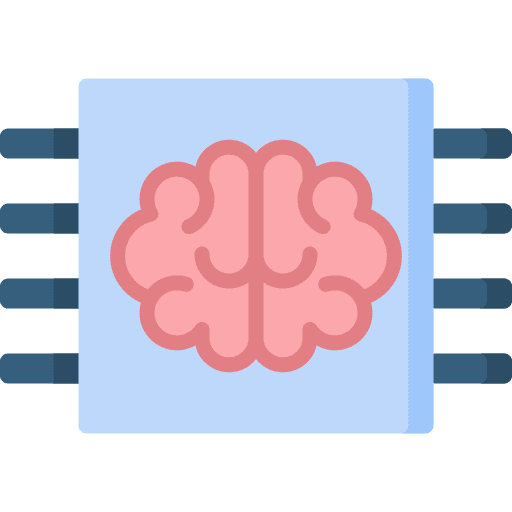 Super intelligence chip intelligence technology icon