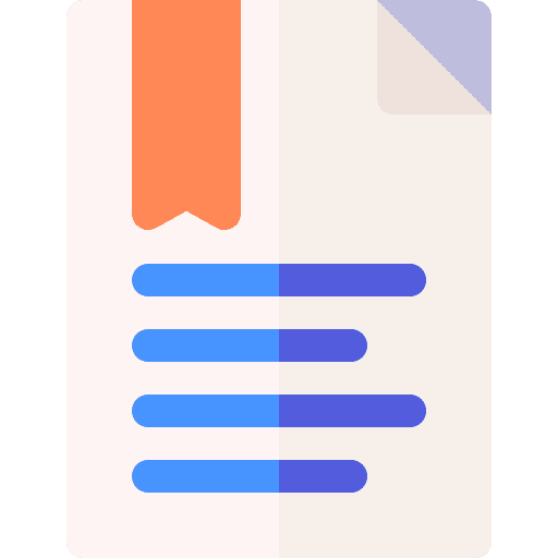 Bookmark paper sheet files and folders icon