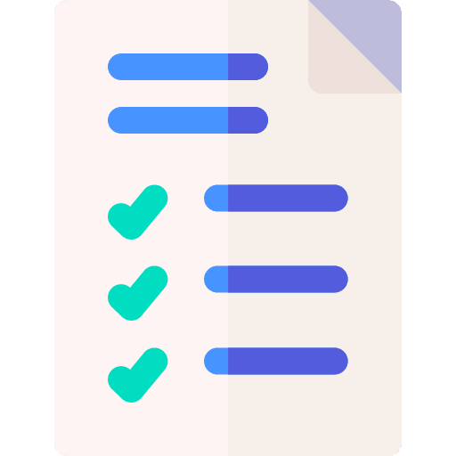 Checklist document sheet file icon