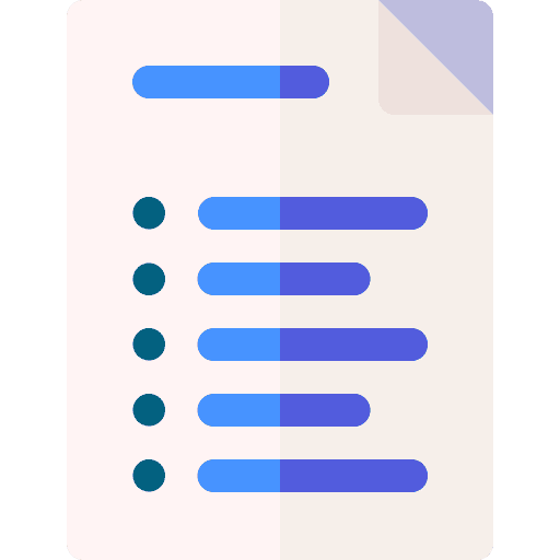 List specs list file icon