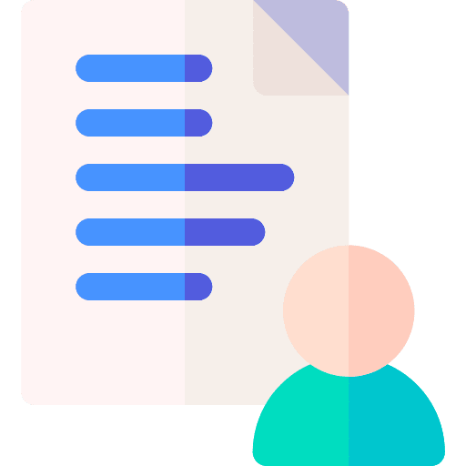 User paper school material user icon