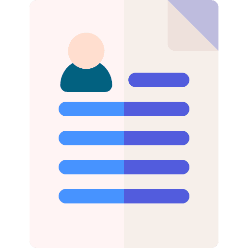 Cv sheet files and folders document icon