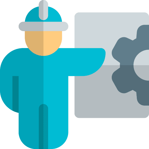 Engineering work plan professions and jobs icon