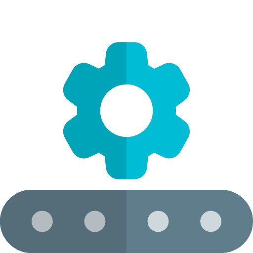 Setting assembly conveyor belt setting icon