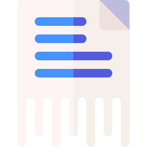 Shredder files and folders school material sheet icon