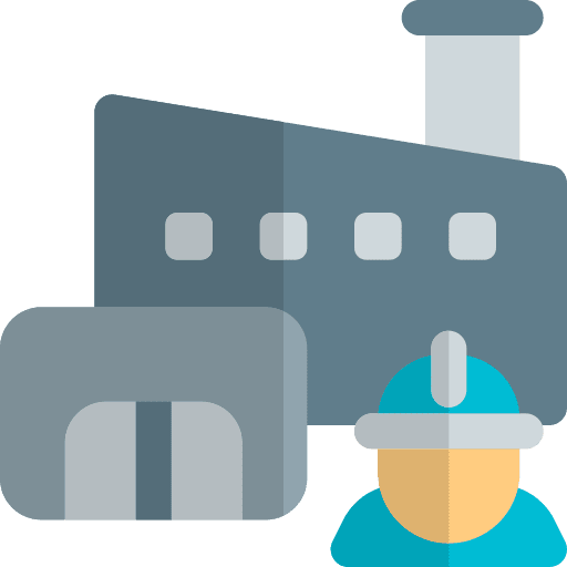 Worker transportation storage worker icon