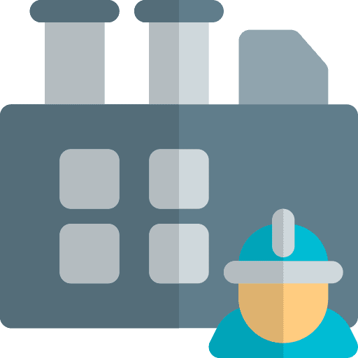 Employee factory industry undertaking icon