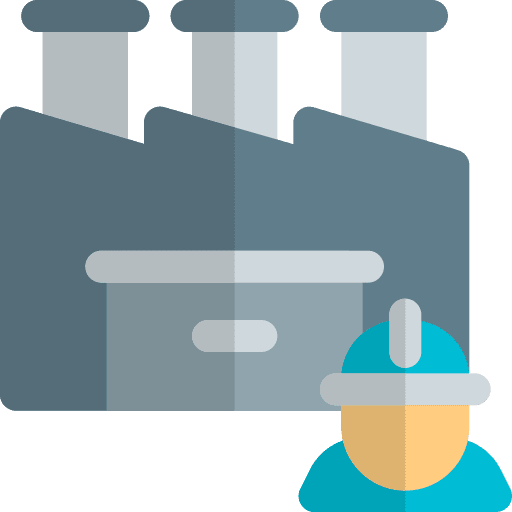 Factory delivery warehouse stock icon