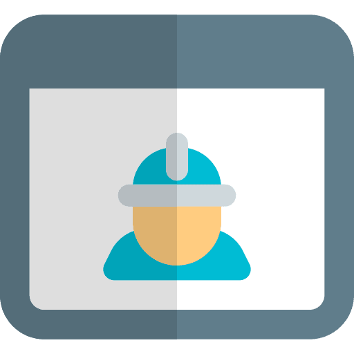 Online worker industry job icon