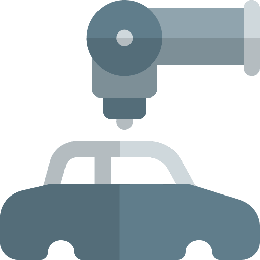 Robotic arm mechanism car repair repair tools icon