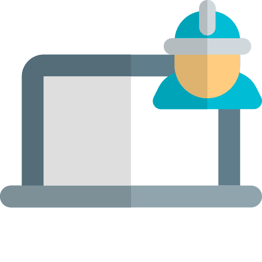 Worker computer worker electronics icon