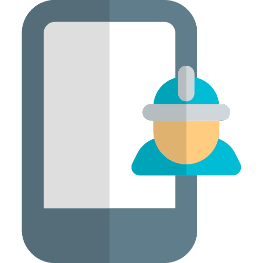 Working technology mobile worker icon
