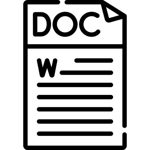 Doc archive word extension icon