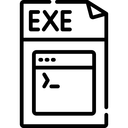 Exe document extension archive icon