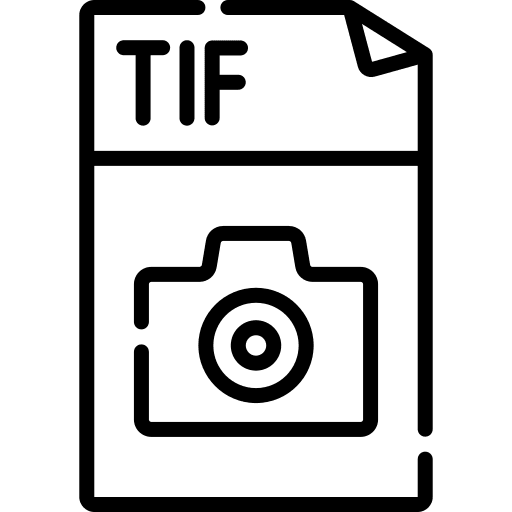 Tif extension files and folders document icon