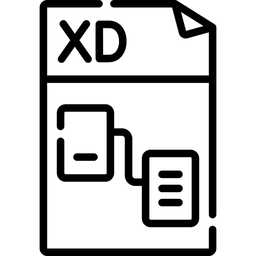 Xd format files and folders archive icon
