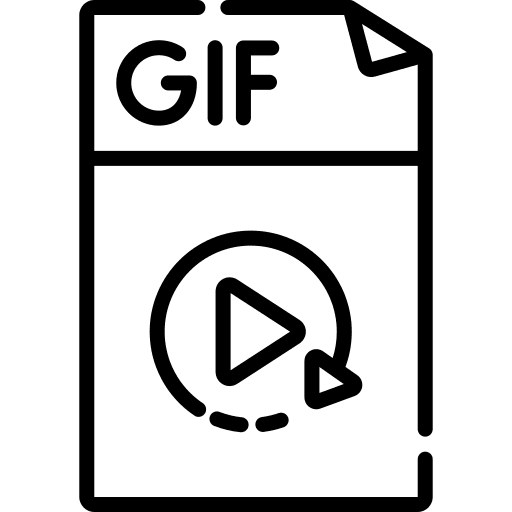 Gif archive format document icon