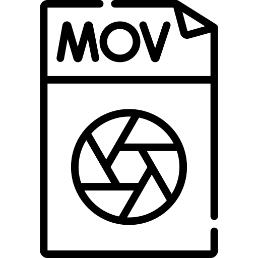 Mov files and folders file extension icon