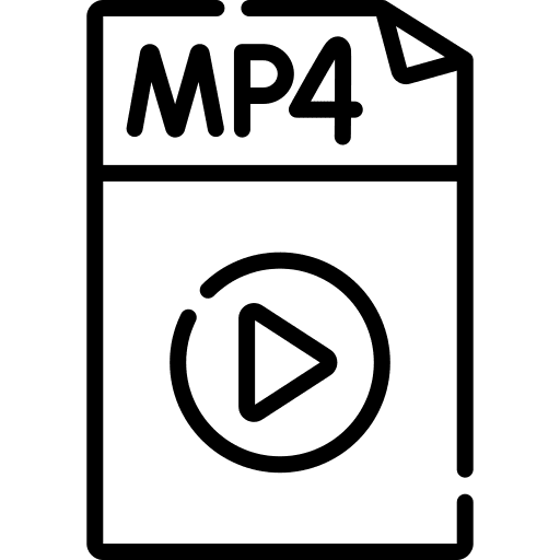 Mp4 files and folders extension audio icon