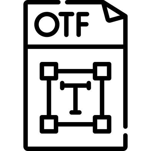Otf format file document icon