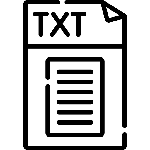 Txt document format txt icon
