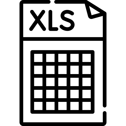 Xls extension archive xls icon