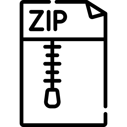Zip zip format archive icon