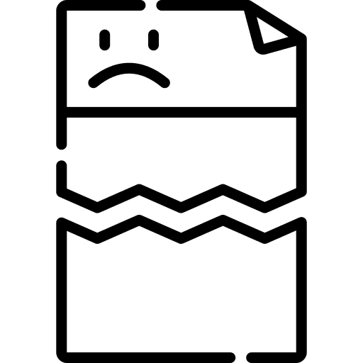 Broken files and folders corrupted broken icon