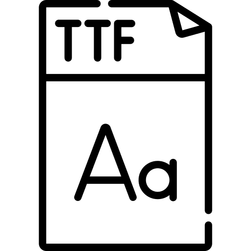 Ttf ttf document format icon