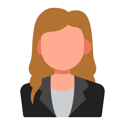 Woman personal businesswoman long hair icon