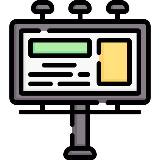 Billboard announcement megaphone poster icon