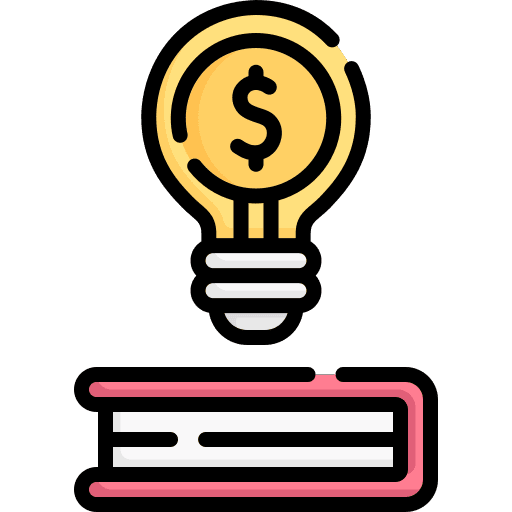 Education finances book investment icon
