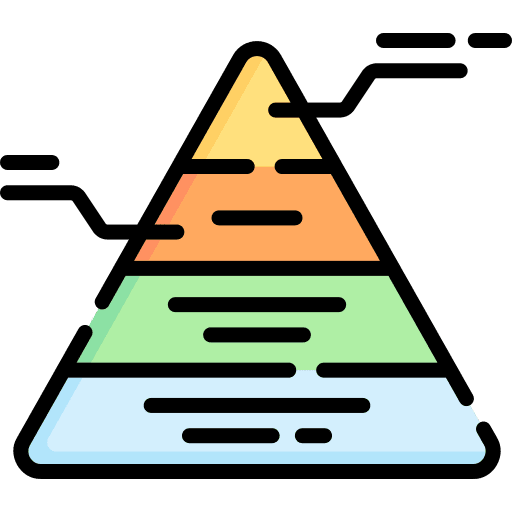Pyramid business and finance chart pyramid chart icon