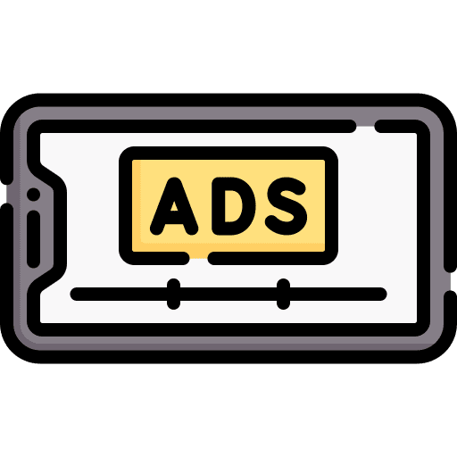 Advertise mobile marketing digital campaign ads icon