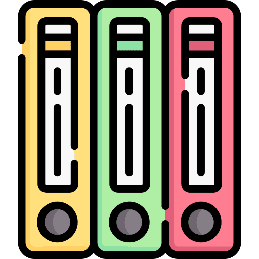 Binder files and folders archive storage icon