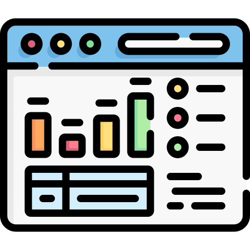 Browser business and finance web design bar chart icon