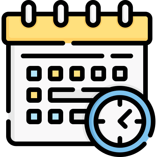 Calendar clock calendar deadline icon