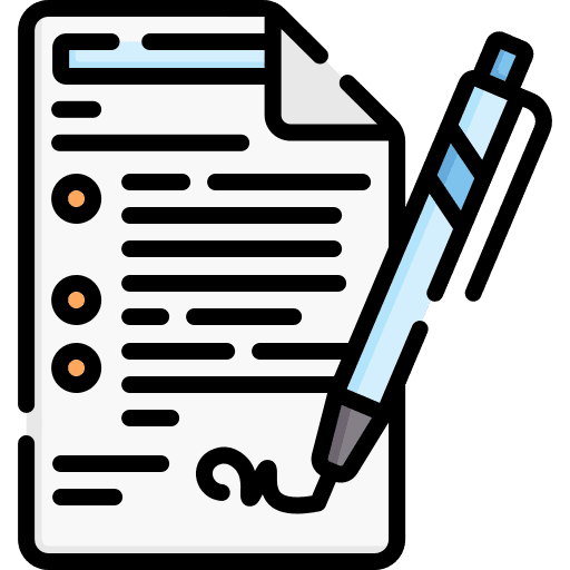 Contract contract files and folders documentation icon