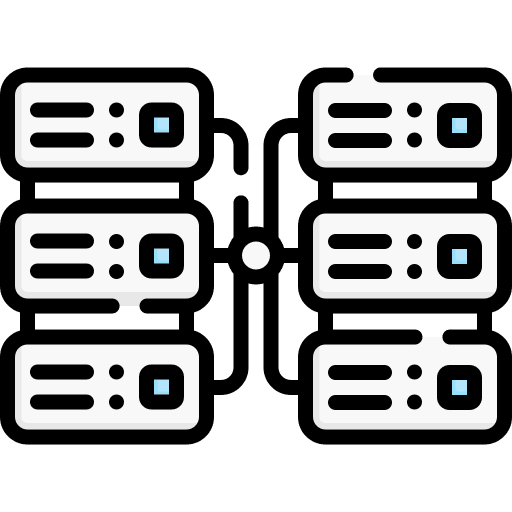 Database hosting electronics technology icon