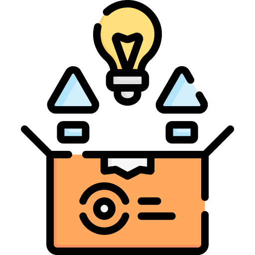 Innovation package delivery innovation icon