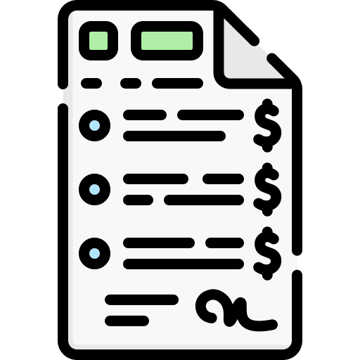 Bill receipt commerce validating ticket icon